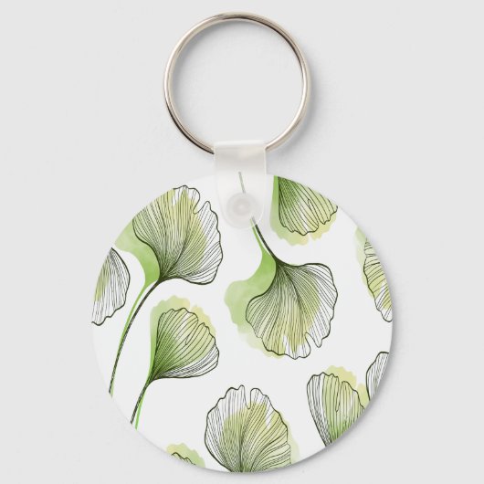 Groene bloemblaadjes sleutelhanger (Voorkant)