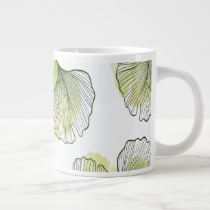 Groene bloembladen extra grote beker