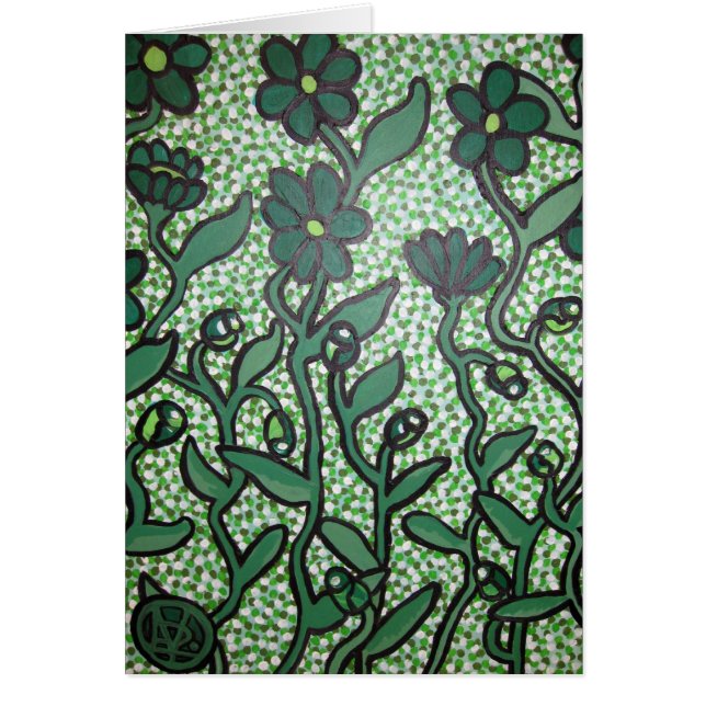 Groene bloemen (Voorkant)