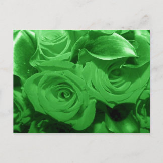 Groene bloemen briefkaart