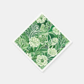 Groene bloemen,  design servet (Hoek)