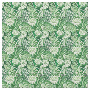 Groene bloemen, design stof