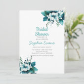 Groene bloemen en bladeren wit Vrijgezellenfeest Kaart (Staand voorkant)