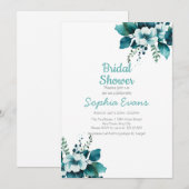 Groene bloemen en bladeren wit Vrijgezellenfeest Kaart (Voorkant / Achterkant)