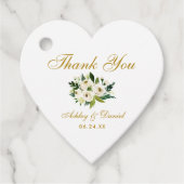 Groene Bloemen Gouden Bruiloft Hartelijk dank Bedankjes Labels (Voorkant)