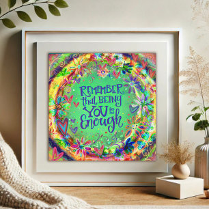 Groene Bloemen Inspirerende Citaat Inspirerende Poster