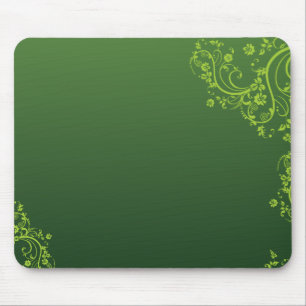 Groene bloemen muismat