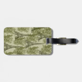 Groene Bloemen Parijs Eiffeltoren Bagagelabel (Achterkant horizontaal)