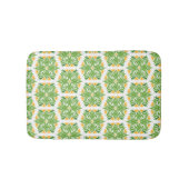 Groene bloemen, patroon van bloemen, bloempatroon badmat (Voorkant)