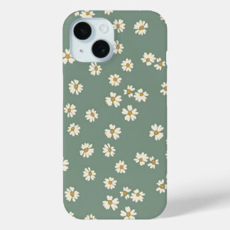 Groene bloemen telefoonhoesje