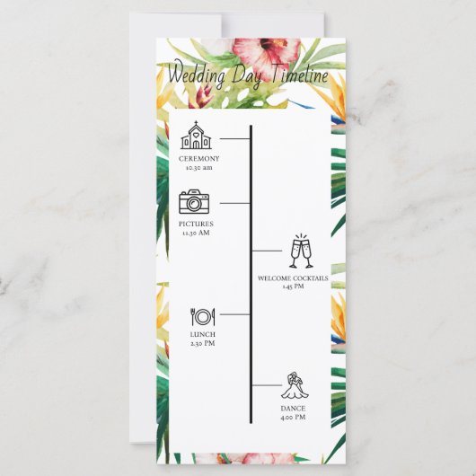 Groene Bloemen Welkom Trouwprogramma (Achterkant)