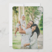 Groene Bloemen Whimsy 2 foto Flat Feestdagenkaart (Achterkant)