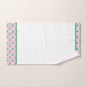 Groene Bloemen Wit Eenvoudig Geen Zoom var 1 Bad Handdoek (Handdoek)