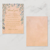 Groene Bloemencascade Rustieke Trouw Dank Je Plaatskaartje (Voorkant / Achterkant)