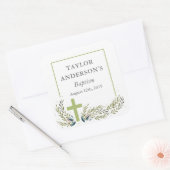 Groene bloemendoop Sticker Labels (Envelop)