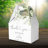 Groene Bloemhart Script Bruiloft Bedankdoosjes