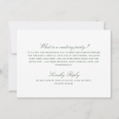 Groene Bloemige Baby Shower Uitnodiging (Achterkant)