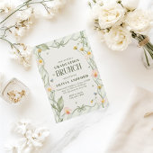 Groene Bloemige Coquette Elegante Brunch afstudere Kaart