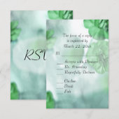 Groene bloemige RSVP met entree-opties (Voorkant / Achterkant)