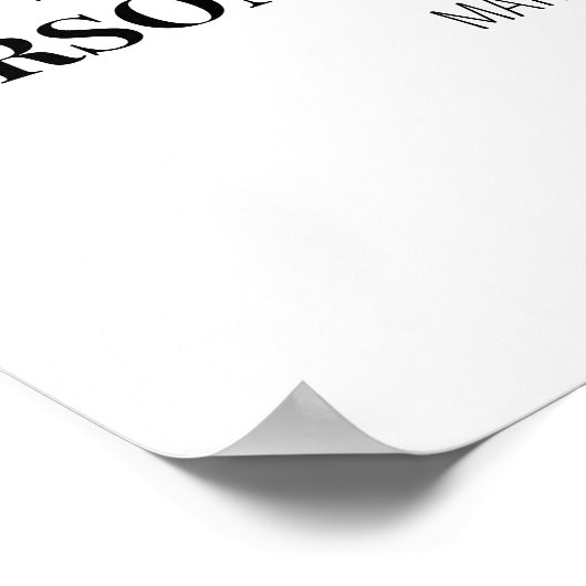 Groene Bloemige Trouwprogramma Poster (Hoek)