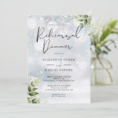 Groene Bloemige Winter Oefendiner Kaart (Staand voorkant)