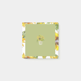 Groene Bloempot Zonnebloem Post-it® Notes