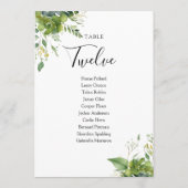 Groene Bloemstuk Stoelenplan Tafelnummer (Achterkant)