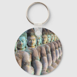Groene boeddha beelden Siem Reap Cambodia Sleutelhanger