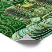Groene Boeddha Lotus Flower Poster (Hoek)