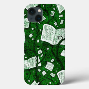Groene boeken achtergrond iPhone 13 hoesje