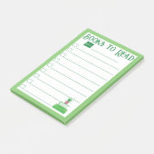 Groene boeken om te lezen Lijst Post-it Notes (Schuin)