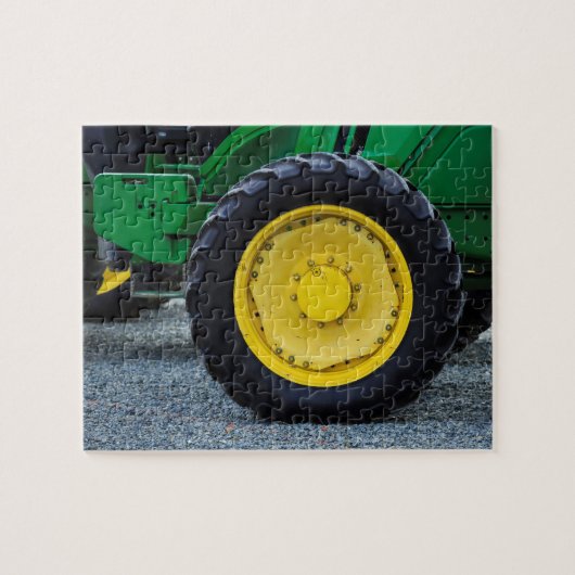 Groene Boerderij tractorband Legpuzzel (Horizontaal)