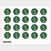 Groene Bogen Elementaire Leraar St Patrick's Day Ronde Sticker (Vel)