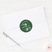Groene Bogen Elementaire Leraar St Patrick's Day Ronde Sticker (Envelop)