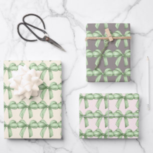 Groene bogen inpakpapier. Cadeauverpakking. Inpakpapier Vel