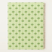 Groene Boho Bloemen Gepersonaliseerde Monogram Naa Planner (Achterkant)