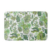 Groene Boho bloemenprint Badmat (Voorkant)