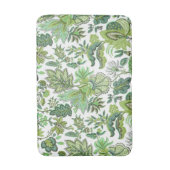 Groene Boho bloemenprint Badmat (Voorkant Verticaal)