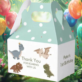 groene boho-dinosaurus bedankdoosjes