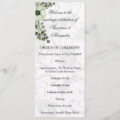 Groene Boho Floral krans bruiloft Programma (Voorkant)