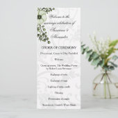 Groene Boho Floral krans bruiloft Programma (Staand voorkant)