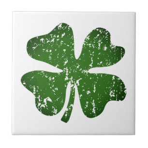 -groene boksklaver aangepast keramisch tegel tegeltje