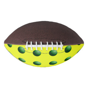 Groene bollen op geel american football