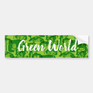 Groene bomen bumpersticker