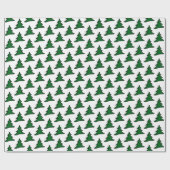 groene bomen cadeaupapier (Vlak)