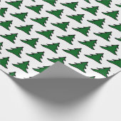  groene bomen cadeaupapier (Hoek)