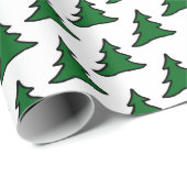  groene bomen cadeaupapier (Rol Hoek)