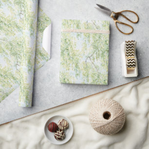 Groene Bomen Cadeaupapier