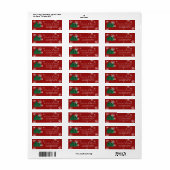Groene bomen Crystal Snowflakes Holiday Mailing Etiket (Full Sheet)