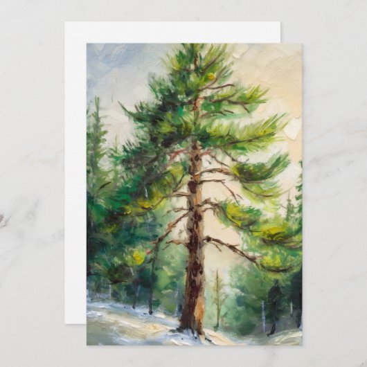 Groene bomen en Natuur Feestdagenkaart (Voorkant / Achterkant)